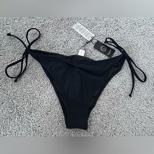 RELLECIGA Black Bikini Bottom with Side Ties, Women’s Size Large, NEW With Tags